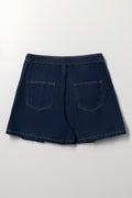 Pleated Denim Skort (2)