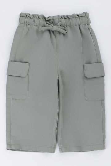 Wide Leg Cargo Pants Grey