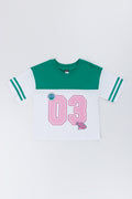 Green White Sporty T-Shirt