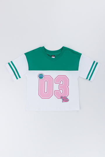 Green White Sporty T-Shirt