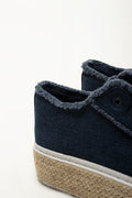 Navy Denim Platform Sneakers (3)