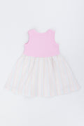 Pink Striped Sleeveless Knit Dress (2)