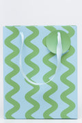 Medium Green Squiggle Gift Bag