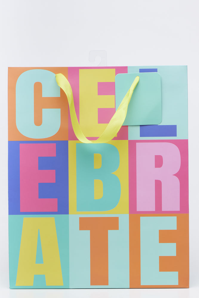 Large Multi Coloured Celebrate Bag