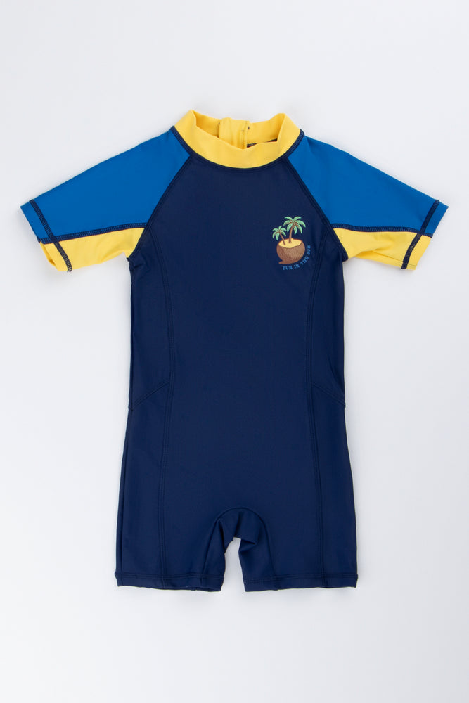 Navy Coconut Print UV Suit