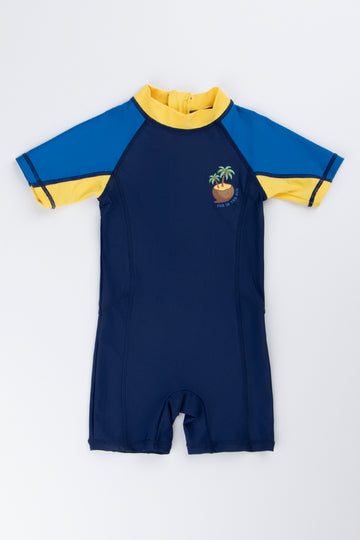 Navy Coconut Print UV Suit