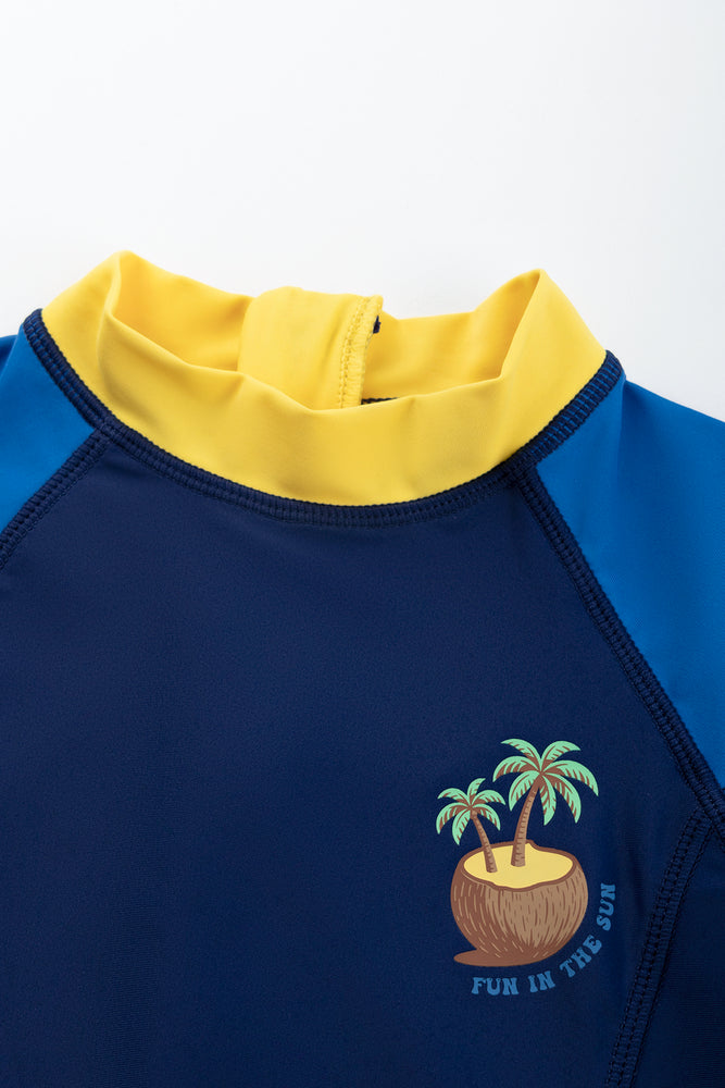 Navy Coconut Print UV Suit (1)