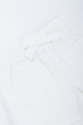 White Seersucker Bow Detail Shorts (1)