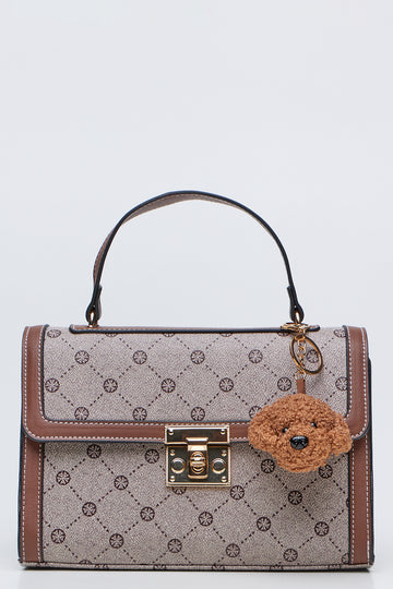 Charm Top Handle Clutch Bag