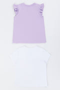 White and Lilac T-Shirt Pack (2)