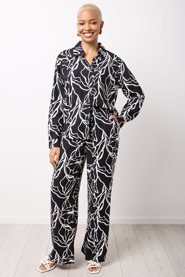 Relaxed Tropical Print Pants
