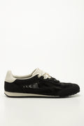 Black Mesh Flat Casual Sneakers (1)