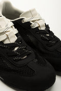 Black Mesh Flat Casual Sneakers (2)