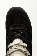 Black Mesh Flat Casual Sneakers (4)