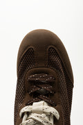 Brown Mesh Low Top Sneakers (4)