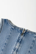 Girls Mid Wash Denim Skater Dress (2)