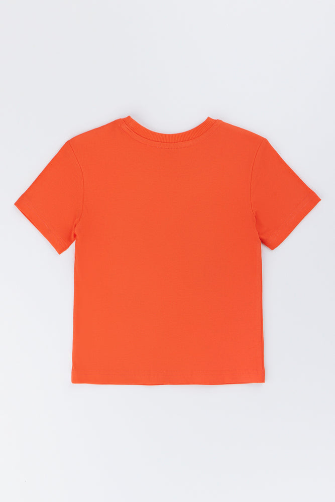 Orange Scout Camp Graphic T-Shirt (2)