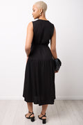 Black Linen Blend Shirt Dress (2)