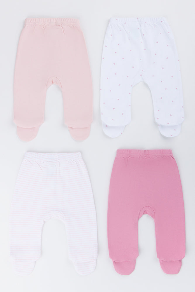 4 Pack Pink Baby Legginettes (2)