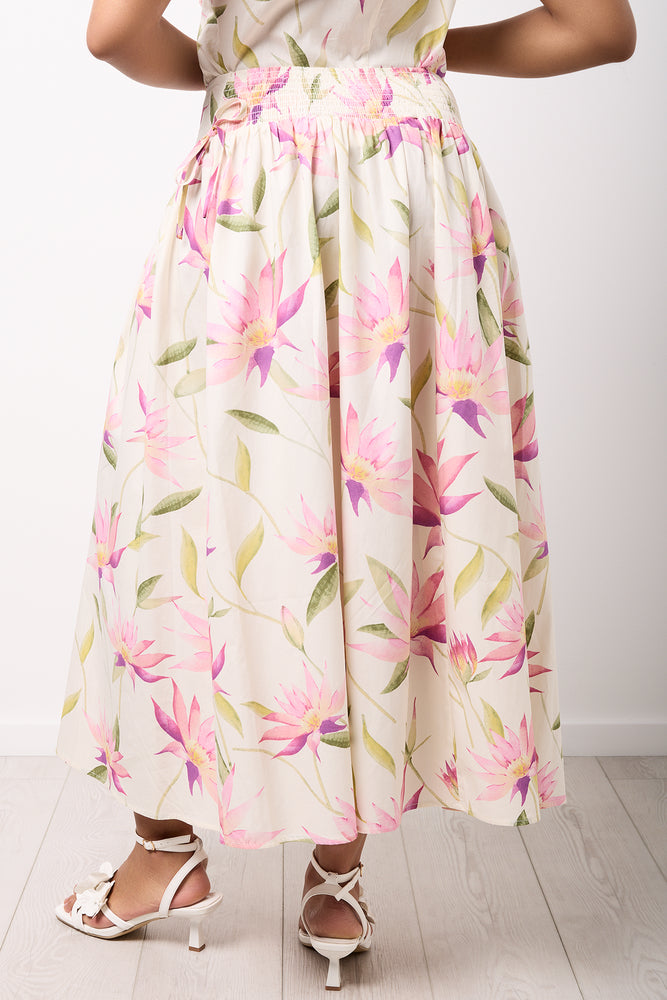 Floral Print Poplin Midi Skirt (2)