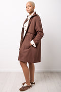 Brown Longer Length Rain Parka Jacket (1)