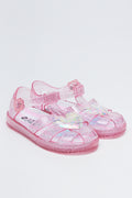 Glitter Heart Jelly Sandals