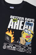 Charcoal Minions Printed T-Shirt (1)