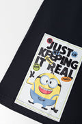 Charcoal Minions Printed T-Shirt (2)