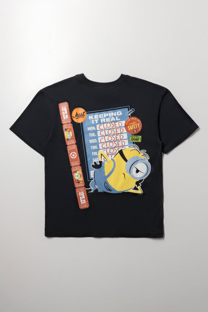Charcoal Minions Printed T-Shirt (3)