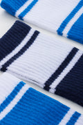 3 Pack Striped Crew Socks (1)