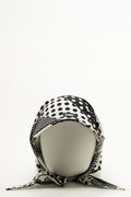Monochrome Polka Dot Headscarf
