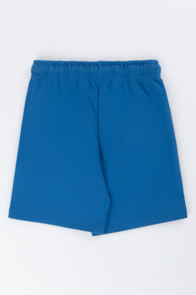 Blue Fleece Athletic Shorts (2)