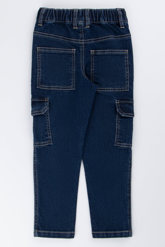 Blue Skinny Cargo Jeans (2)