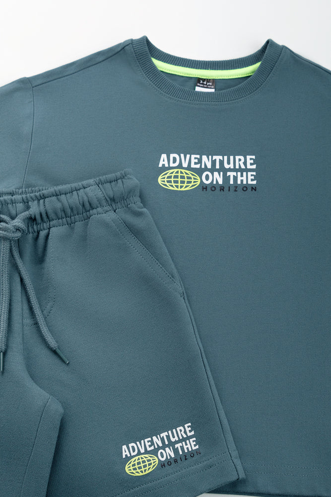 Teal Adventure Graphic T-Shirt Set (1)
