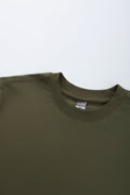 Plain Olive Short Sleeve T-Shirt (1)
