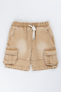 Taupe Cargo Utility Shorts