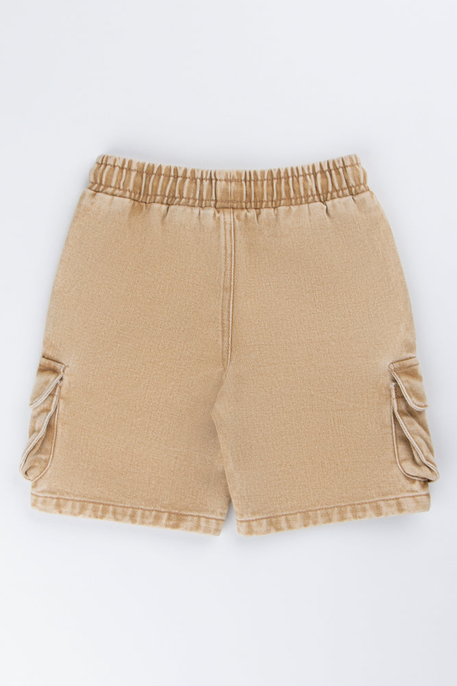 Taupe Cargo Utility Shorts (2)