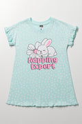 Floral Bunny Napping Sleepshirt