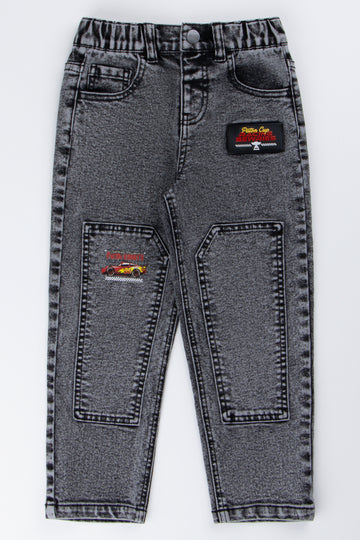 Dark Grey Cars Denim Jeans