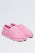 Pink Heart Quilted Indoor Slippers