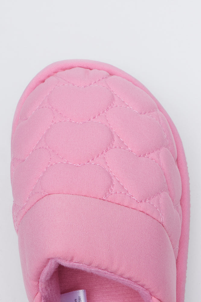 Pink Heart Quilted Indoor Slippers (4)