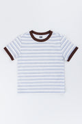 Short Sleeve Striped Ringer T-Shirt