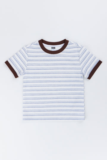 Short Sleeve Striped Ringer T-Shirt