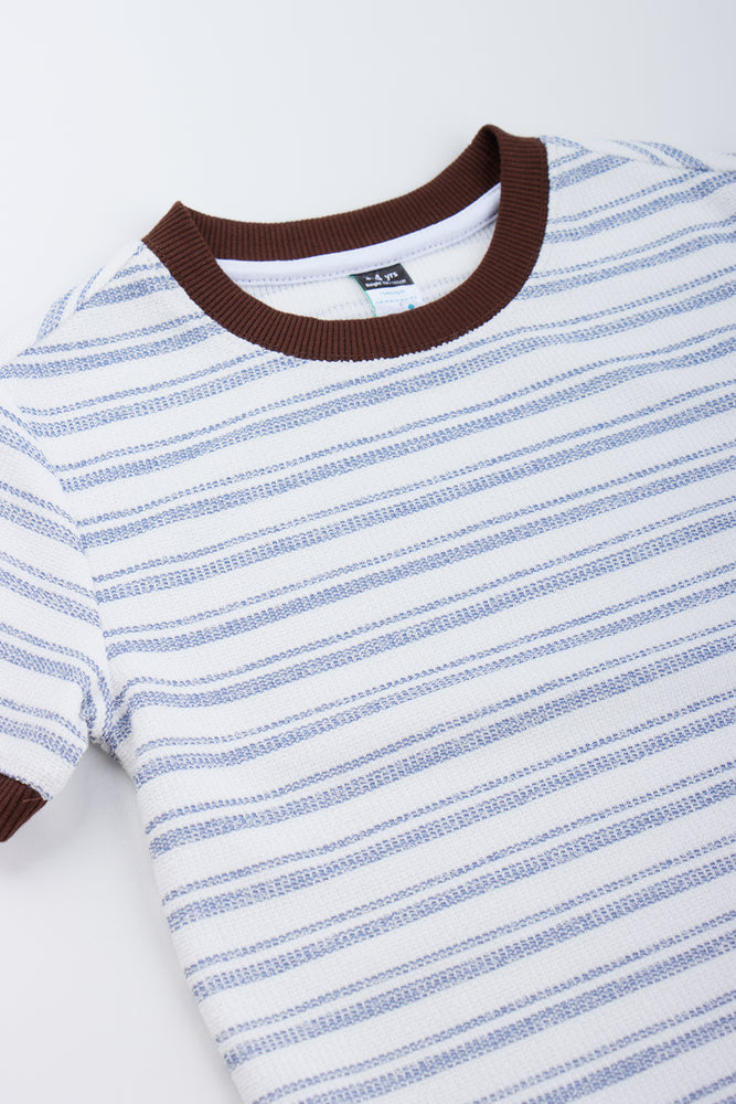 Short Sleeve Striped Ringer T-Shirt (1)