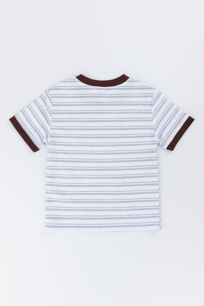 Short Sleeve Striped Ringer T-Shirt (2)
