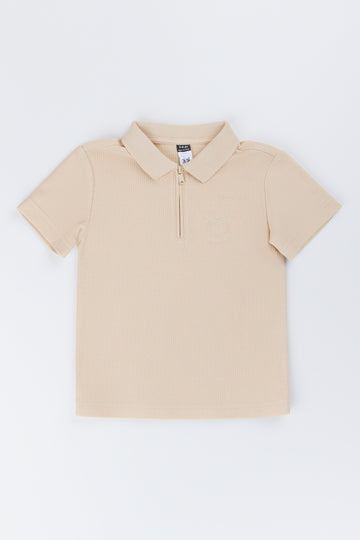 Stone Textured Half Zip Golfer