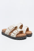 Stone Cleated Buckle Sandals