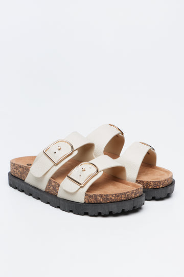 Stone Cleated Buckle Sandals