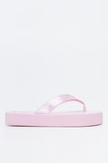 Pink Glitter Platform Flip Flops (1)