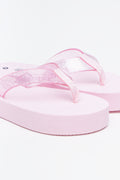 Pink Glitter Platform Flip Flops (2)